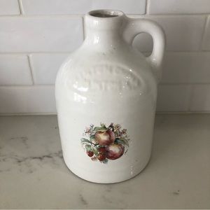 Half Gallon Jug Harris Potteries Clinton China Crock Jug With Apple Design